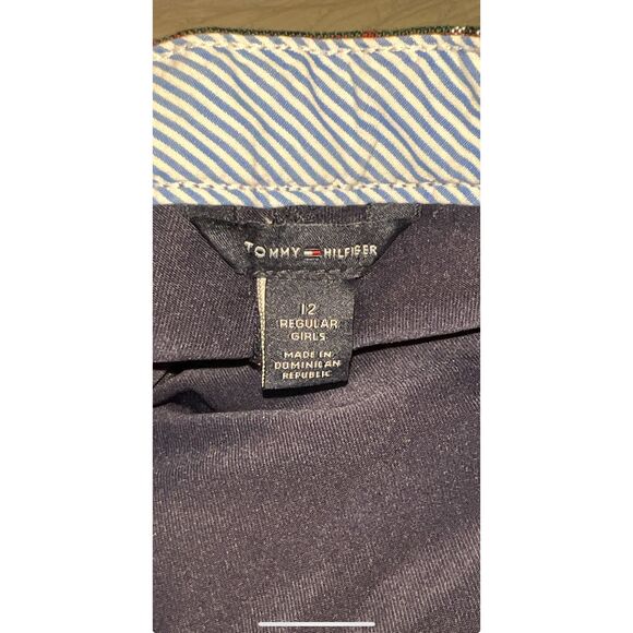 ☑️ Tommy Hilfiger Navy, Green, Red & White Plaid Tartan Skorts Girls Size 12 - Picture 5 of 11